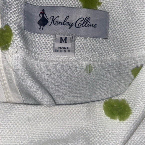 Kenley Collins white and green polka dot set. - Picture 4 of 5